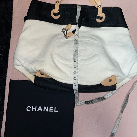 Chanel Shopping XL Timeless Beach Yacht Boating Detail Navy Canvas Nylon Tote - Picture 10 of 11